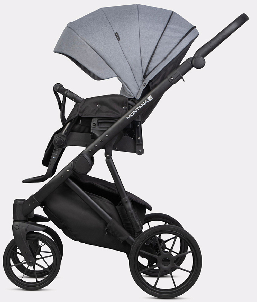 Детская коляска Riko Basic Montana Plus X 3 в 1 40 Graphite (графит+серый)