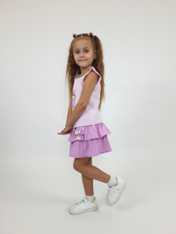 02-136-1 Комплект для девочки (фуфайка+ юбка)