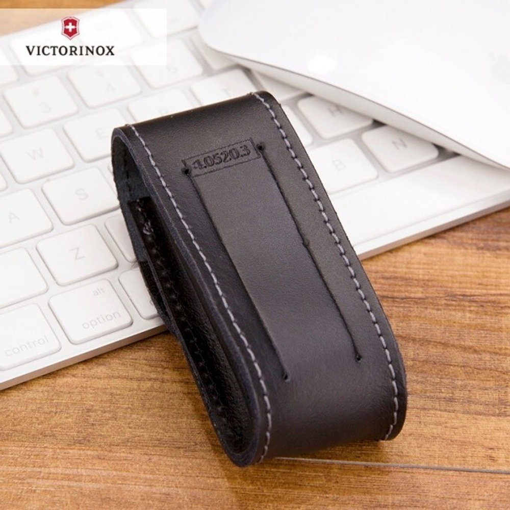 Чехол кожаный Victorinox для ножа 91 мм толщиной 2-4 уровня, черный