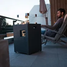 Уличный газовый камин Clifton Square Grey