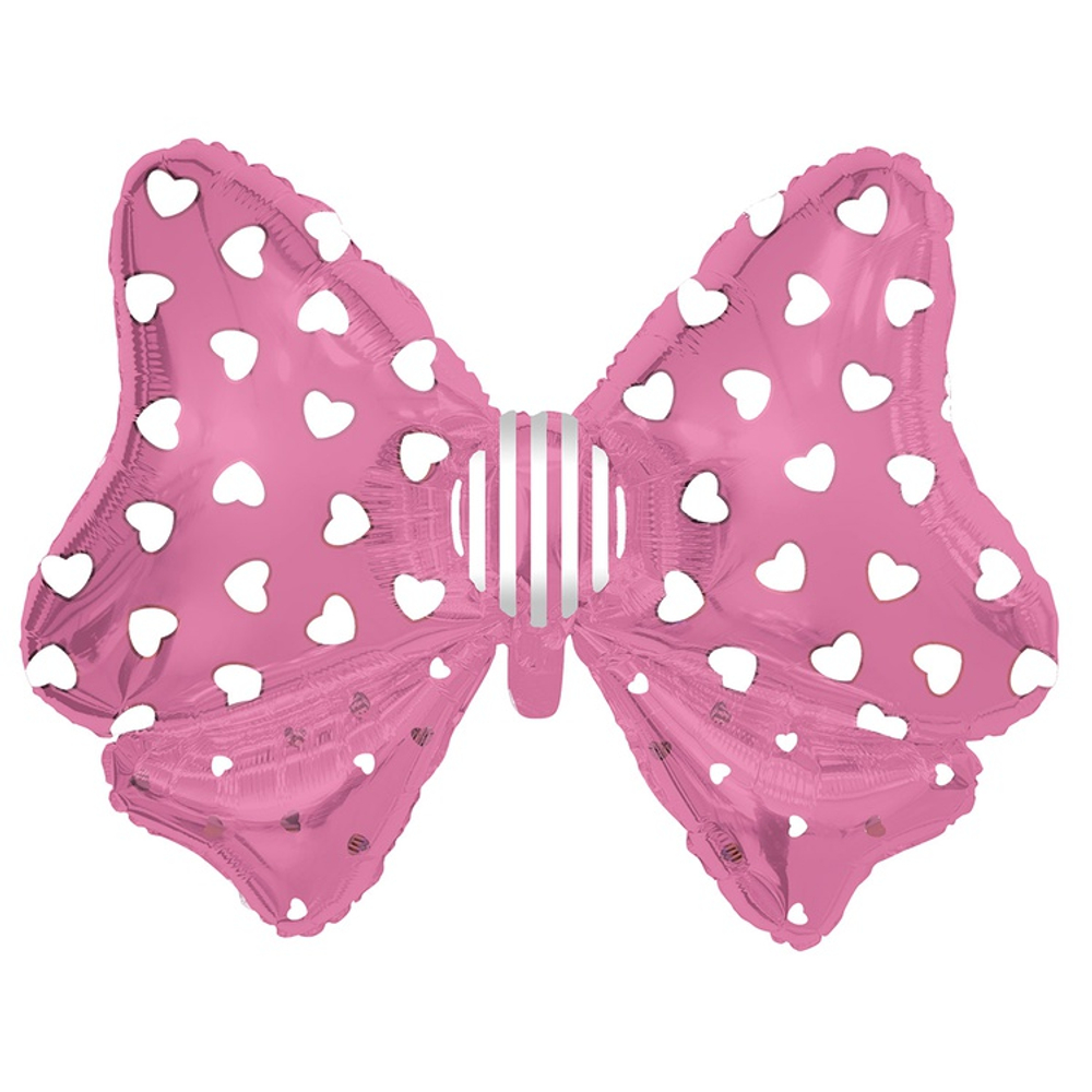 Шар фольгированный Бант 91 см (Розовый)