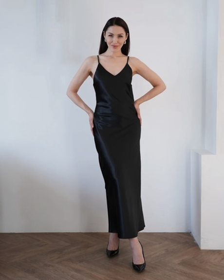 Платье комбинация "Богиня" в черном