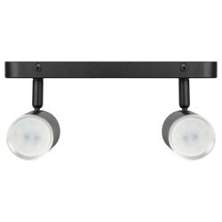 Светильник настенно-потолочный спот ЭРА OL35-2 BK MR16 GU10 IP20 черный хром