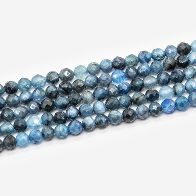 ш3-65 Кианит, шар 3мм, ювелирная огранка, нить 19 см