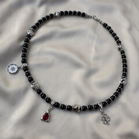 Колье «Оберег удачи» — из агата и гематита