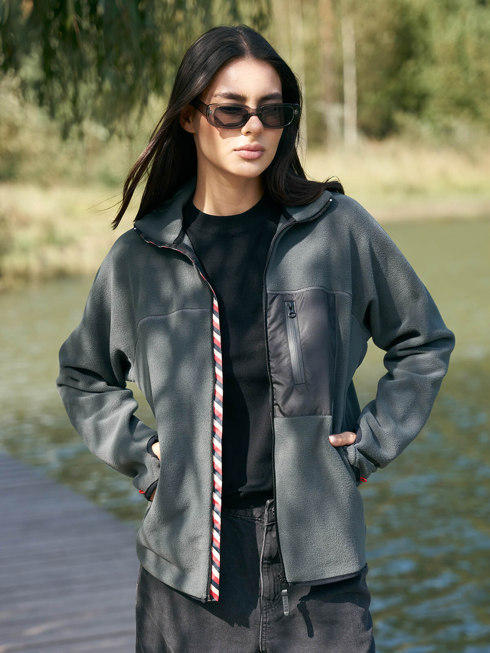 Флисовая толстовка унисекс Eiger dark gray (S)