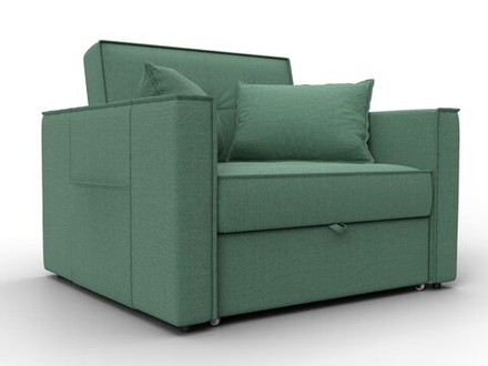 Кресло-кровать Лига-104 (80), Амур 11 зеленый, Рогожка, 134846