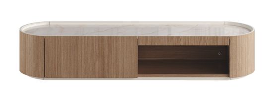 Тумба Lagom под ТВ 1 ящик 1 полка ширина 140 см (натуральный дуб, камень LC)