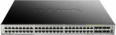 Коммутатор D-Link DGS-3630-52PC A2ASI PROJ Управляемый L3 PoE-коммутатор, стек, 44x1000Base-T, 4x10GBase-X SFP+, 4xCombo 1000Base-T SFP,