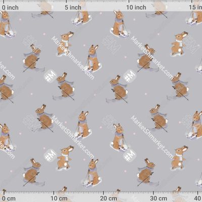 Зайцы на лыжах by maniamantellina 337 DPI