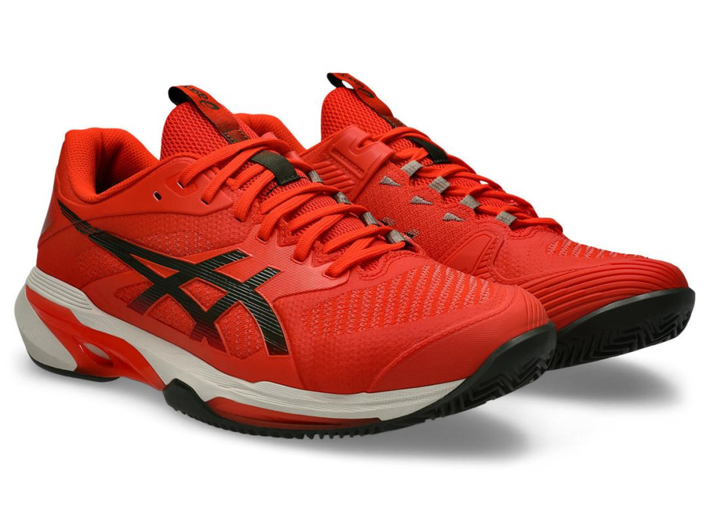 Мужские кроссовки теннисные Asics Solution Speed FF 4 Clay - cherry tomato/vintage khaki