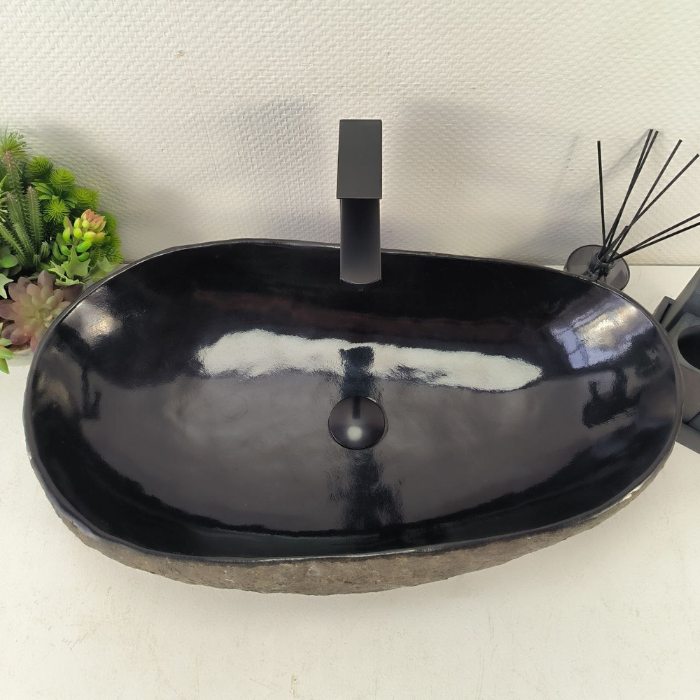 Раковина из речного камня RS-65050 68*38*15 0863