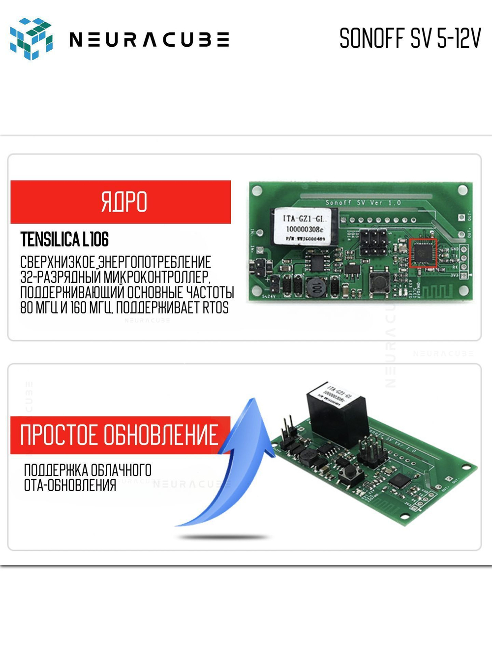 WiFi реле SONOFF SV 5-12V