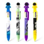 Ручка шариковая Alingar, "Космонавт", 0,7 мм, 6 цветов, автоматическая, круглый, цветной, пластиковый корпус, карт. уп.