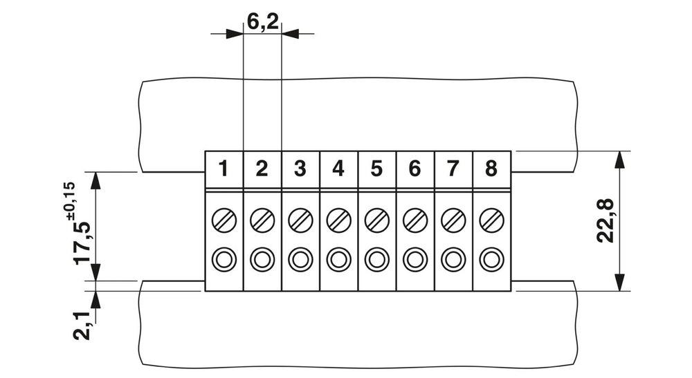 0708357 - DFK 4 - Проходная клемма через стенку