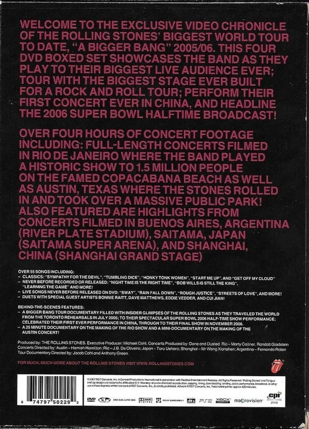 The Rolling Stones / The Biggest Bang (4DVD)