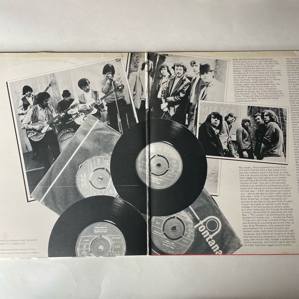 Винтажная виниловая пластинка LP The Pretty Things Greatest Hits 1964 1967 (Англия 1975)