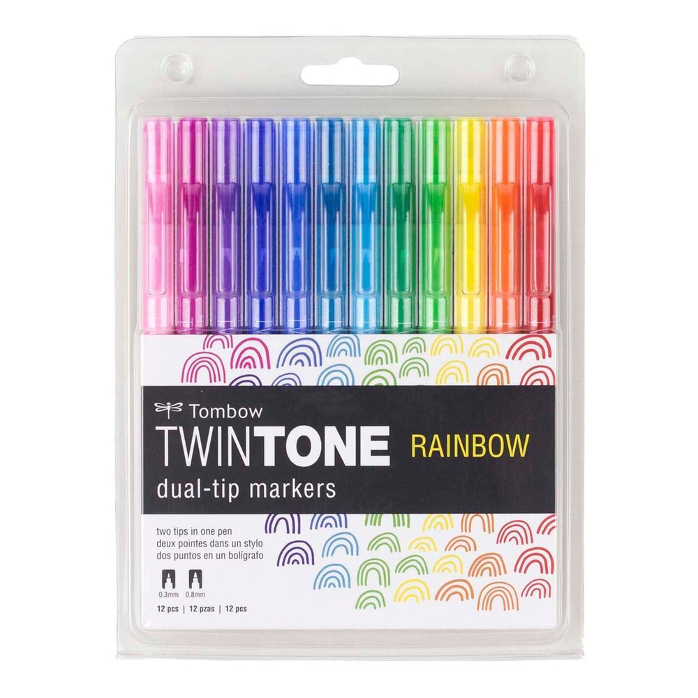 Tombow TwinTone 12 Color Rainbow Set