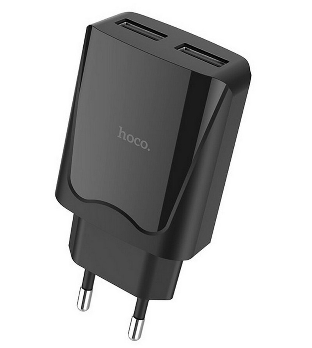 Сетевой адаптер питания HOCO C52A 2USB 2.1A (черный)