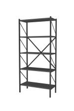 Стеллаж книжный 5 полок 160х66 - антрацит