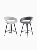 Стул полубарный МАМАДОМА Барни Р 700, Черный/Grey Lux b22