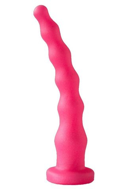 Розовый гелевый анальный стимулятор - 20 см.