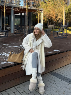 Шуба Lux макси белый