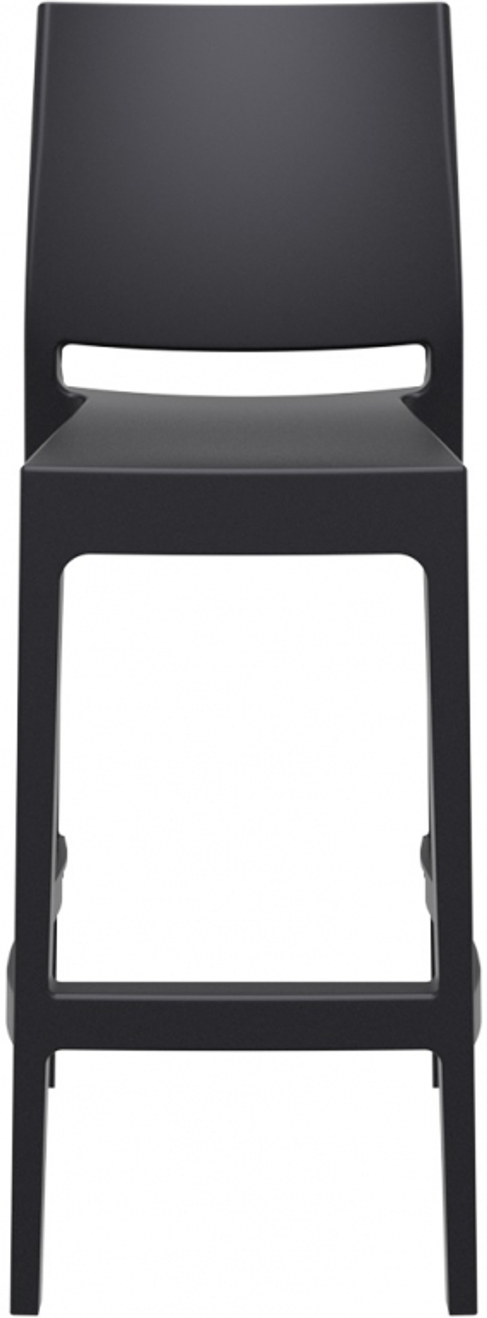 Стул пластиковый барный Siesta Contract Maya Bar 75, черный