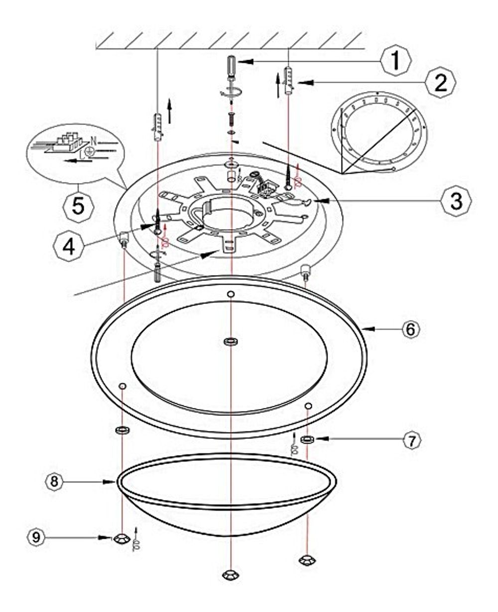 Накладной светильник Globo Tabasco 48263