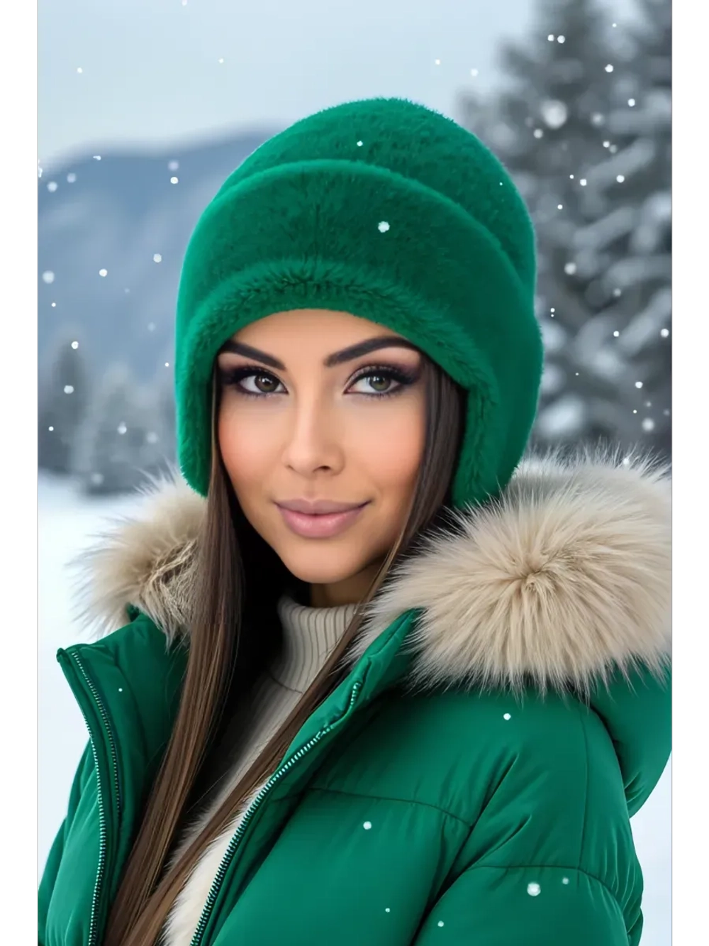 шапка ушанка зимняя вязаная