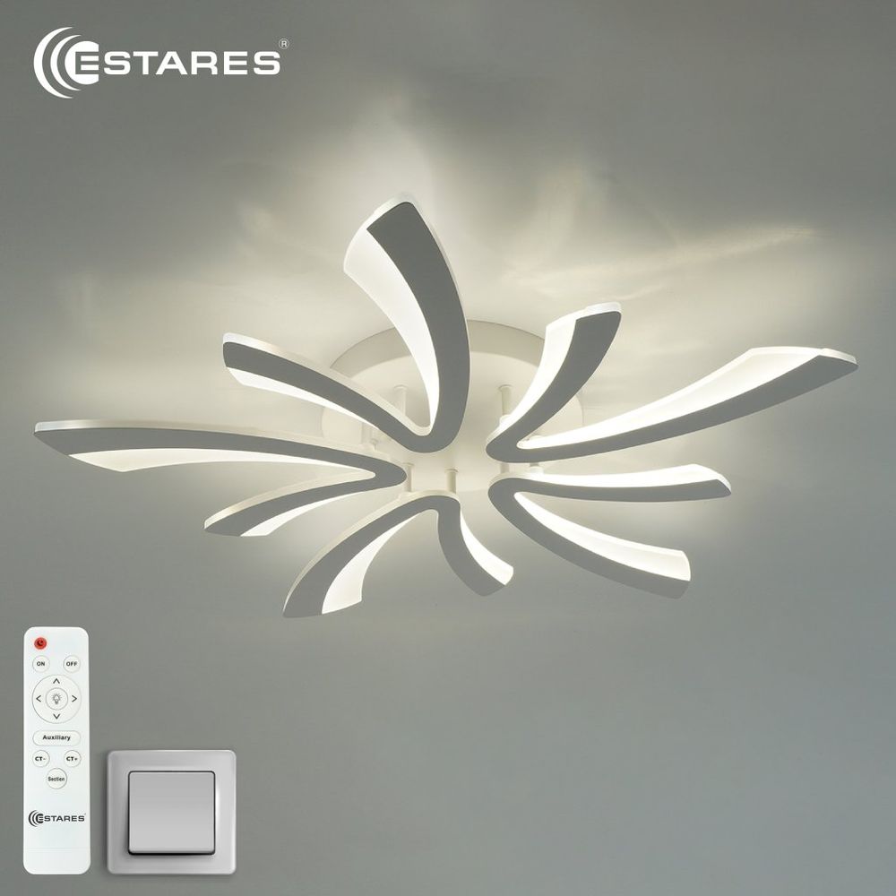 Управляемая светодиодная люстра  ALESSIA 100W 5V-IRC-600x600x70-WHITE/WHITE-220-IP20