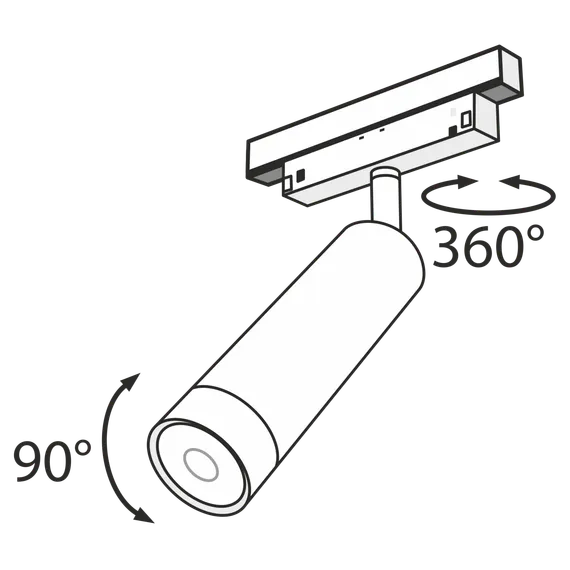 Трековый светильник Фокус / Focus Led S35 4000K 7Вт 24° Technical tr019-2-7w4k-b