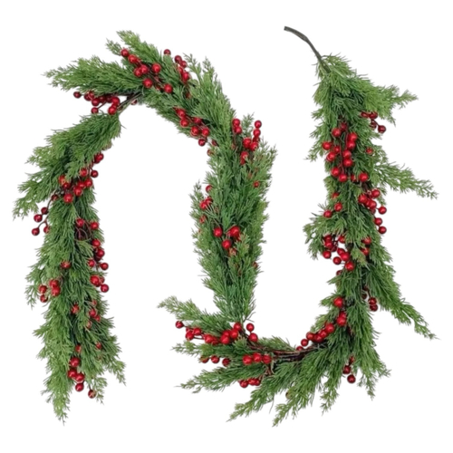 Гирлянда из можжевельника с ягодами 180 см.