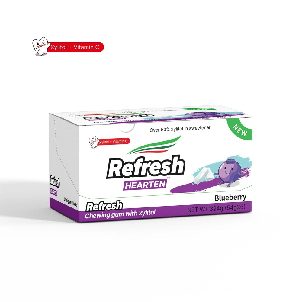 Жевательная резинка со вкусом черники Refresh в банке