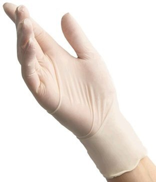 Перчатки медицинские (Латекс) М смотровые, опудренные, нетекстурированные, 100шт/упак, 10упак/кор