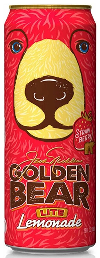Чай Холодный Зеленый со Вкусом Клубники Arizona Golden Bear Lite Lemonade Strawberry 0.68л - 24шт