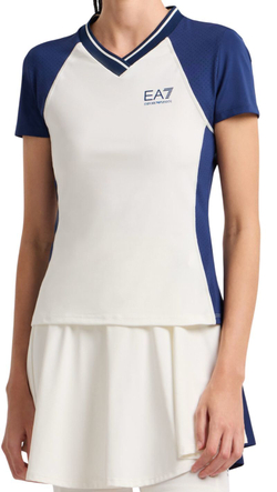 Женская теннисная футболка EA7 Woman Jersey - разноцветный