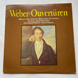 Винтажная виниловая пластинка LP Carl Maria von Weber Вебер, Staatskapelle Berlin, Otmar Suitner Ouverturen (ГДР 1976)