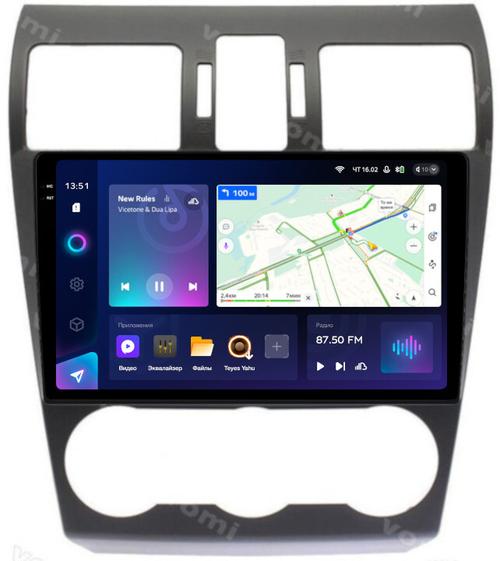 Магнитола для Subaru Forester 4 2012-2015, Impreza 4, XV (штатная КЗВ и/или harman/kardon) - Teyes CC3-2K QLed Android 10, Быстрая, SIM-слот, CarPlay