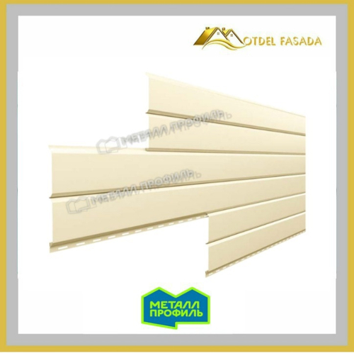 Сайдинг металлический L -Брус ХL Полиэстр 0.45мм - RALL 1015 Светлая слоновая кость (Заказ)