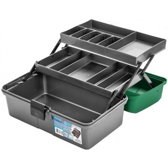 Ящик для инструментов Helios двухполочный зеленый