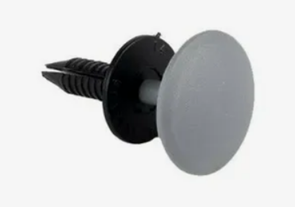 Клипса обшивки салона Газель 3302-5602156-10 завод (100шт) (папа+мама) СЕРАЯ