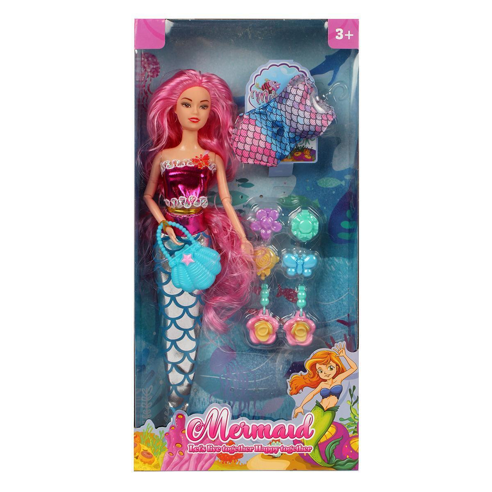 Кукла тип Модница Русалка с аксессуарами, коробка 5805D