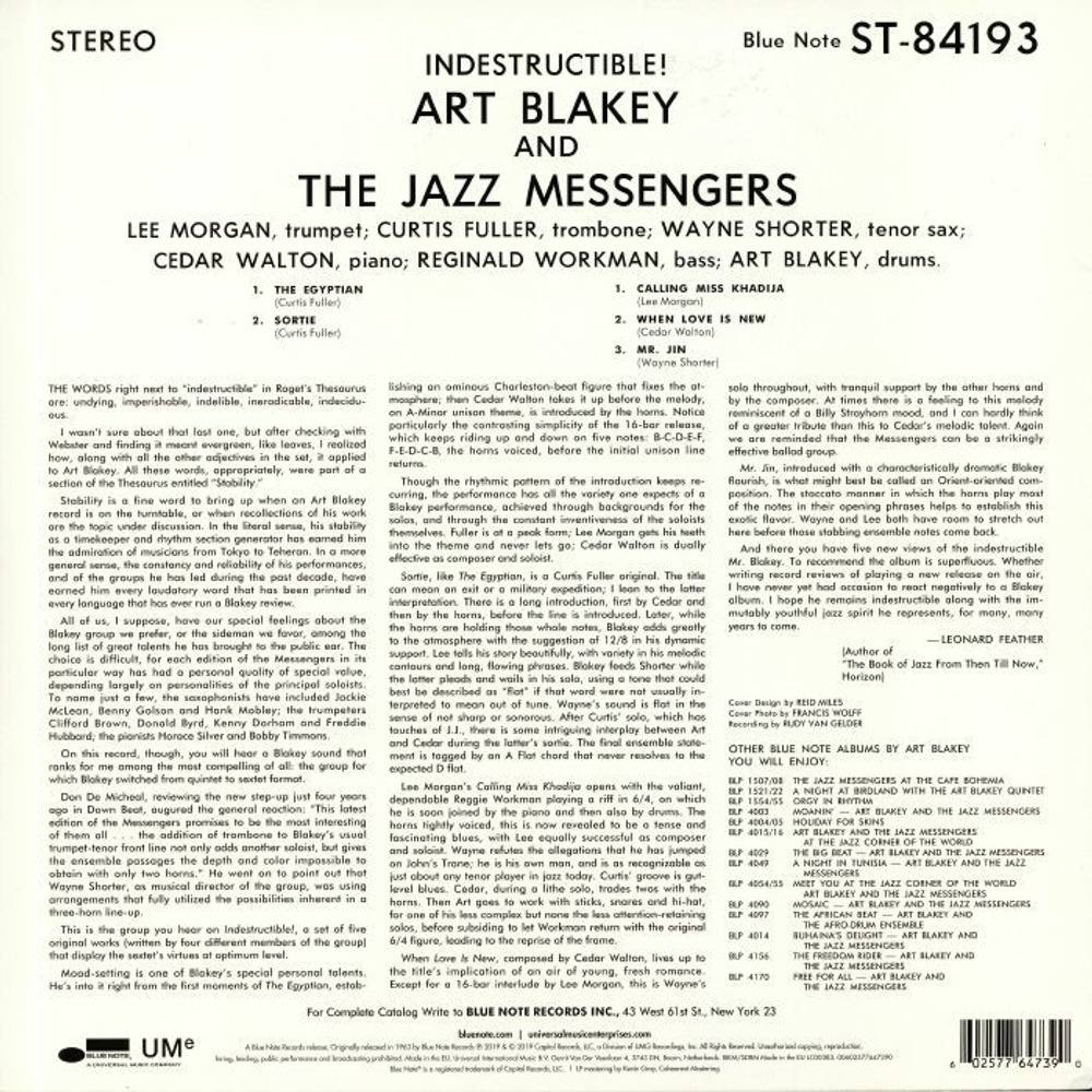 Art Blakey & The Jazz Messengers / Indestructible (LP)