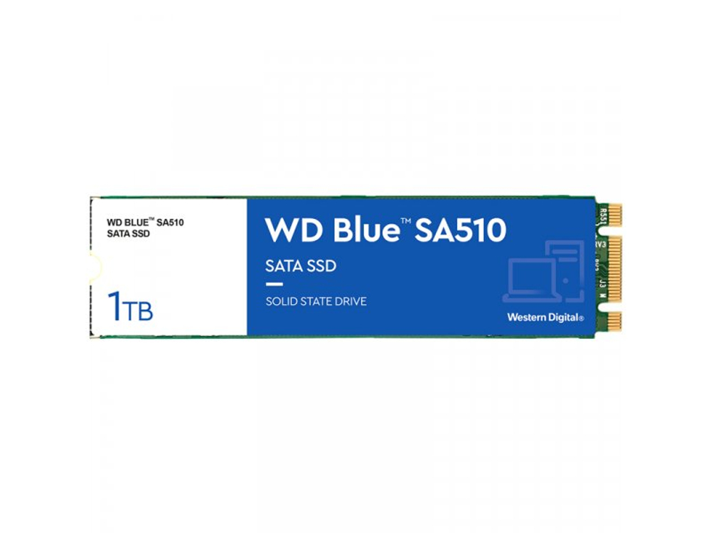 SSD накопитель Western Digital WD Blue SA510 250ГБ, M.2 2280, SATA III, [WDS250G3B0B]