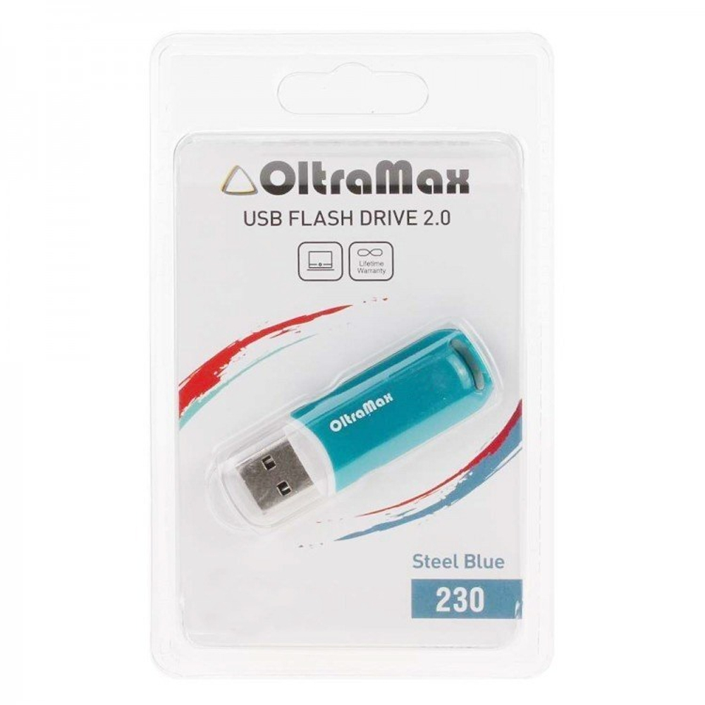 USB Флешка 8GB OltraMax 230, USB 2.0, синяя