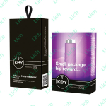 Сиреневый вибромассажер с волнистой поверхностью Charms Key