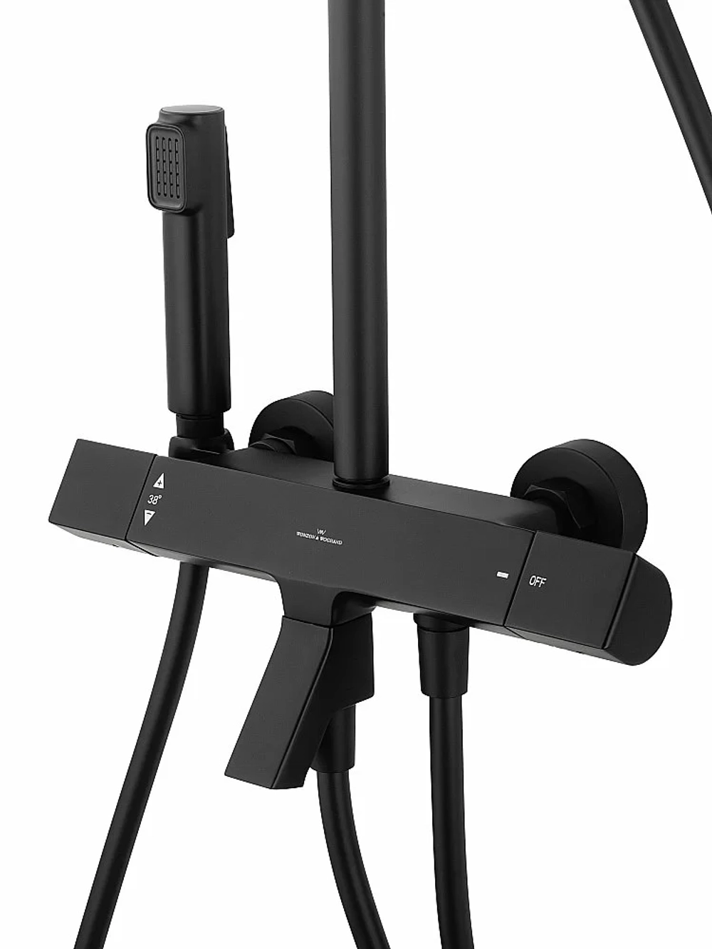 Душевая система с термостатом WONZON & WOGHAND The ONE WW-B3094-MB черный матовый