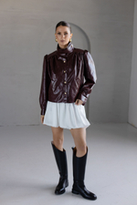 Юбка из шелка баллон мини молочная