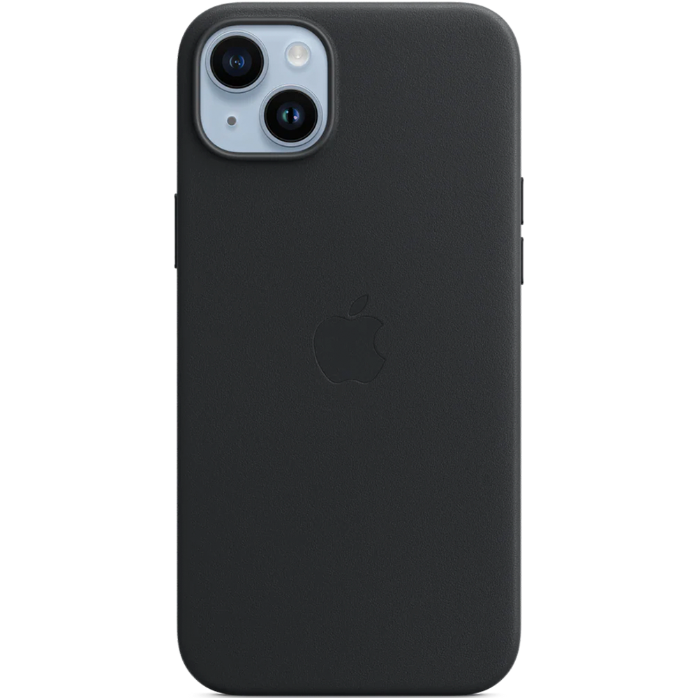 Кожаный чехол с поддержкой MagSafe Apple Leather Case для iPhone 14 Plus, Midnight (Темная ночь)